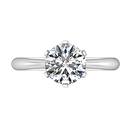 Round Diamond Solitaire Engagement Ring Tresa 14K White Gold
