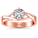 Solitaire Diamond Engagement Ring Wisteria 14K Rose Gold