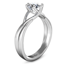 Round Diamond Solitaire Engagement Ring Wisteria 14K White Gold