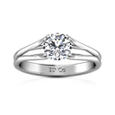 Round Diamond Solitaire Engagement Ring Adagio 14K White Gold