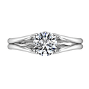 Round Diamond Solitaire Engagement Ring Adagio 14K White Gold