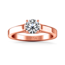 Solitaire Diamond Engagement Ring Lyric Modern Lattice 14K Rose Gold