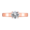 Solitaire Diamond Engagement Ring Lyric Modern Lattice 14K Rose Gold