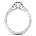 Round Diamond Solitaire Engagement Ring Lyric Modern Lattice 14K White Gold