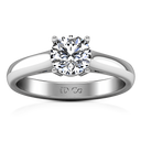Round Diamond Solitaire Engagement Ring Chiara 14K White Gold