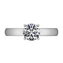 Round Diamond Solitaire Engagement Ring Chiara 14K White Gold