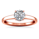 Solitaire Diamond Engagement Ring Nuovo 14K Rose Gold