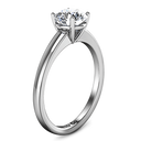 Round Diamond Solitaire Engagement Ring Nuovo 14K White Gold