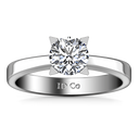 Round Diamond Solitaire Engagement Ring Icon 14K White Gold