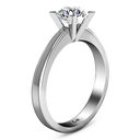 Round Diamond Solitaire Engagement Ring Icon 14K White Gold