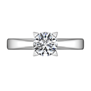 Round Diamond Solitaire Engagement Ring Icon 14K White Gold