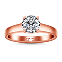 Solitaire Diamond Engagement Ring Valse  14K Rose Gold