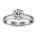 Round Diamond Solitaire Engagement Ring Valse  14K White Gold
