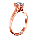 Solitaire Diamond Engagement Ring Valse  14K Rose Gold