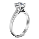 Round Diamond Solitaire Engagement Ring Valse  14K White Gold