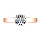 Solitaire Diamond Engagement Ring Valse  14K Rose Gold