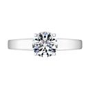 Round Diamond Solitaire Engagement Ring Valse  14K White Gold