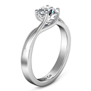 Round Diamond Solitaire Engagement Ring Laurel 14K White Gold