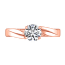 Solitaire Diamond Engagement Ring Laurel 14K Rose Gold