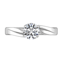 Round Diamond Solitaire Engagement Ring Laurel 14K White Gold