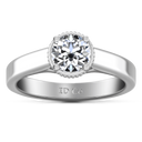 Round Diamond Solitaire Engagement Ring Carina  14K White Gold