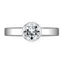 Round Diamond Solitaire Engagement Ring Carina  14K White Gold