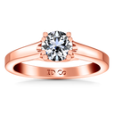 Solitaire Diamond Engagement Ring Royale Lattice 14K Rose Gold