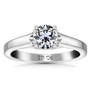 Round Diamond Solitaire Engagement Ring Royale Lattice 14K White Gold