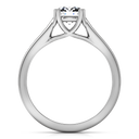 Round Diamond Solitaire Engagement Ring Royale Lattice 14K White Gold