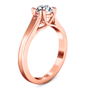 Solitaire Diamond Engagement Ring Royale Lattice 14K Rose Gold