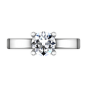 Round Diamond Solitaire Engagement Ring Amira 14K White Gold