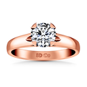 Solitaire Diamond Engagement Ring Luna 14K Rose Gold