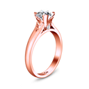 Solitaire Diamond Engagement Ring Luna 14K Rose Gold