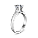 Round Diamond Solitaire Engagement Ring Luna 14K White Gold