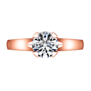 Solitaire Diamond Engagement Ring Luna 14K Rose Gold