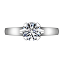 Round Diamond Solitaire Engagement Ring Luna 14K White Gold