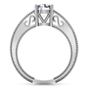 Round Diamond Solitaire Engagement Ring Kensington 14K White Gold