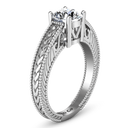 Round Diamond Solitaire Engagement Ring Kensington 14K White Gold