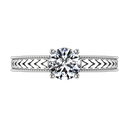 Round Diamond Solitaire Engagement Ring Kensington 14K White Gold