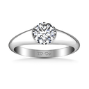 Round Diamond Solitaire Engagement Ring Ansley 14K White Gold