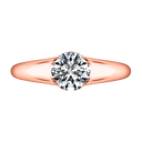Solitaire Diamond Engagement Ring Ansley 14K Rose Gold