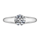 Round Diamond Solitaire Engagement Ring Ansley 14K White Gold