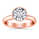 Solitaire Diamond Engagement Ring Contempo 14K Rose Gold