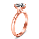 Solitaire Diamond Engagement Ring Contempo 14K Rose Gold