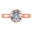 Solitaire Diamond Engagement Ring Contempo 14K Rose Gold