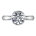 Round Diamond Solitaire Engagement Ring Contempo 14K White Gold