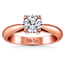 Solitaire Diamond Engagement Ring Caressa 14K Rose Gold
