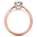 Solitaire Diamond Engagement Ring Caressa 14K Rose Gold