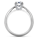 Round Diamond Solitaire Engagement Ring Caressa 14K White Gold