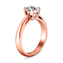 Solitaire Diamond Engagement Ring Caressa 14K Rose Gold